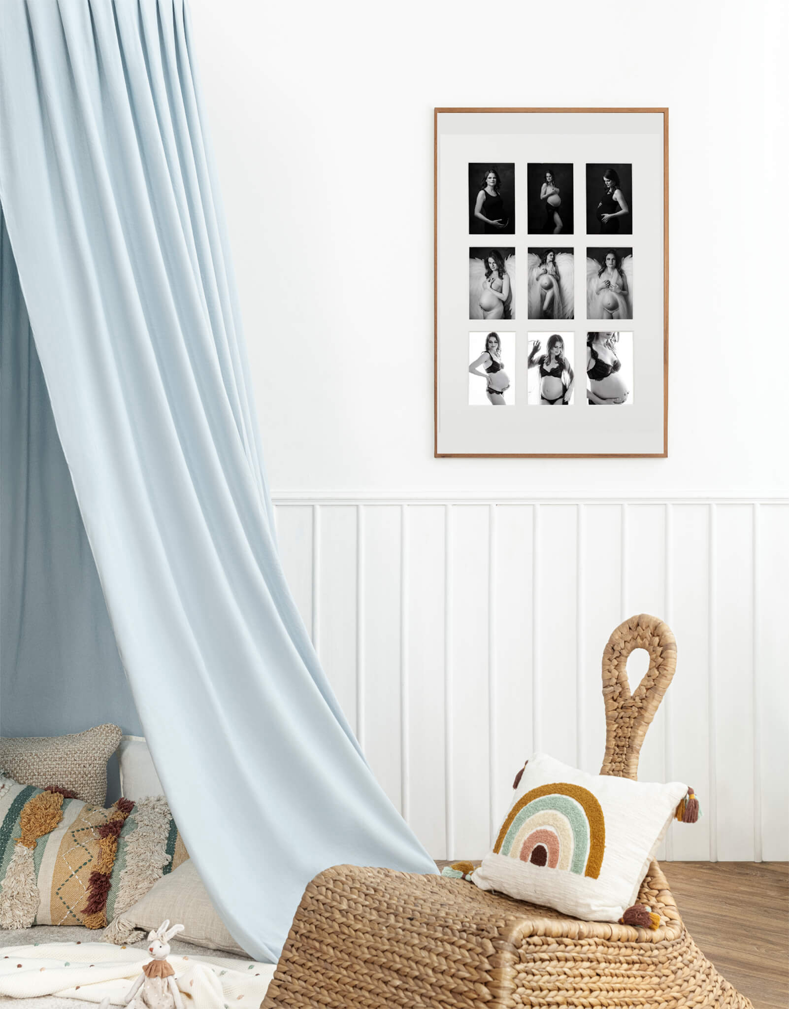 picture of a wall art in nursery to show the importance f photography and preserving memories